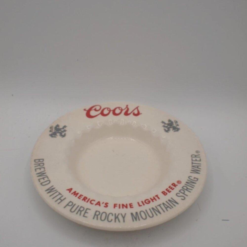 Ceramic Coors White Ash Tray D doburg6 (116)